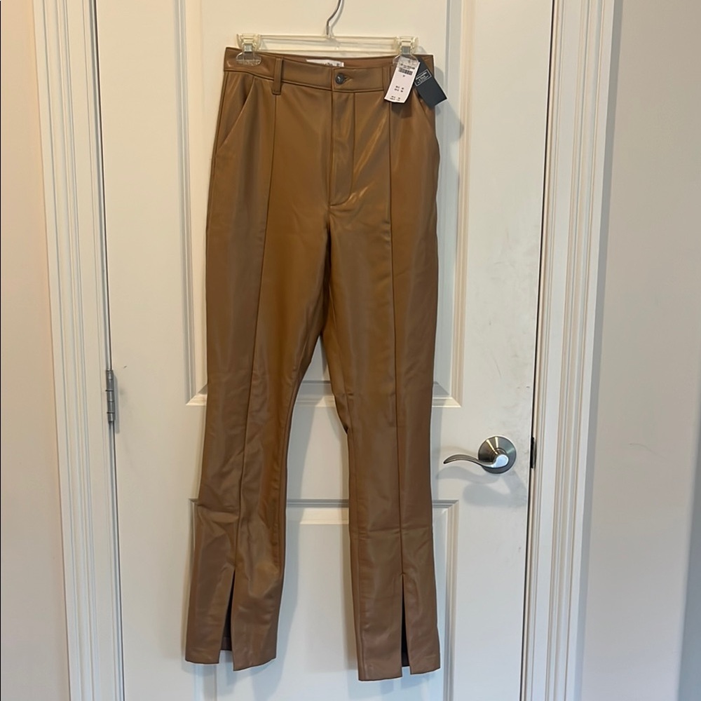 Abercrombie & Fitch Tan Dress Pants with Split Hem